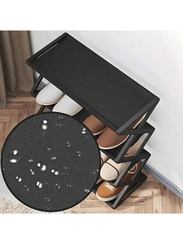 1 PIEZA Estantería plegable de plástico de 4 niveles, organizador de almacenamiento de zapatos reforzado y grueso, estantería de zapatos multinivel ahorradora de espacio, tubo de acero en forma de X resistente y a prueba de polvo, fácil de montar, gabinete de zapatos para entradas, pasillos, dormitorios, dormitorios, apartamentos, armarios, diseño antideslizante, organizador de zapatos compacto para espacios pequeños, ideal para mujeres, hombres, estudiantes universitarios, familias numerosas, inquilinos, perfecto para regalos de Navidad, decoración del hogar de Año Nuevo - Imagen 7