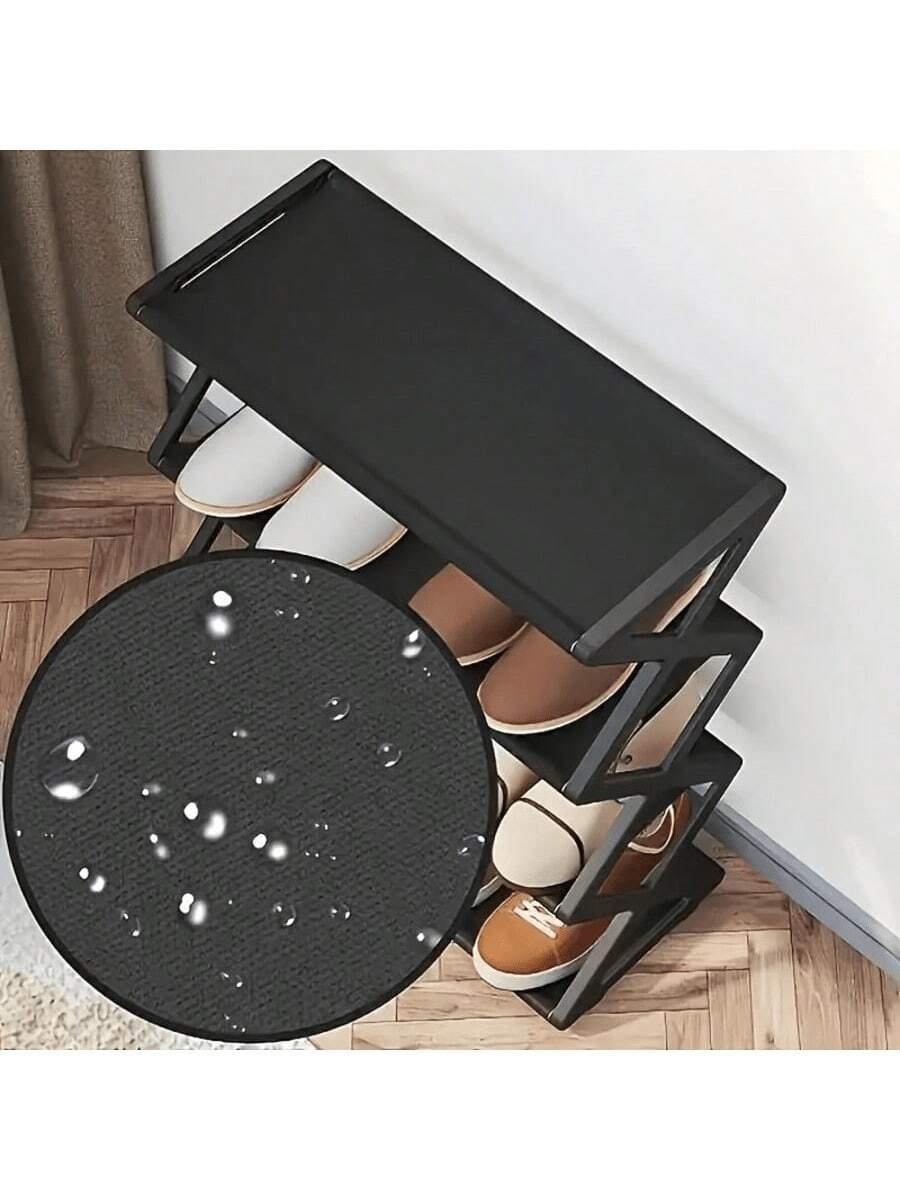 1 PIEZA Estantería plegable de plástico de 4 niveles, organizador de almacenamiento de zapatos reforzado y grueso, estantería de zapatos multinivel ahorradora de espacio, tubo de acero en forma de X resistente y a prueba de polvo, fácil de montar, gabinete de zapatos para entradas, pasillos, dormitorios, dormitorios, apartamentos, armarios, diseño antideslizante, organizador de zapatos compacto para espacios pequeños, ideal para mujeres, hombres, estudiantes universitarios, familias numerosas, inquilinos, perfecto para regalos de Navidad, decoración del hogar de Año Nuevo - Imagen 7