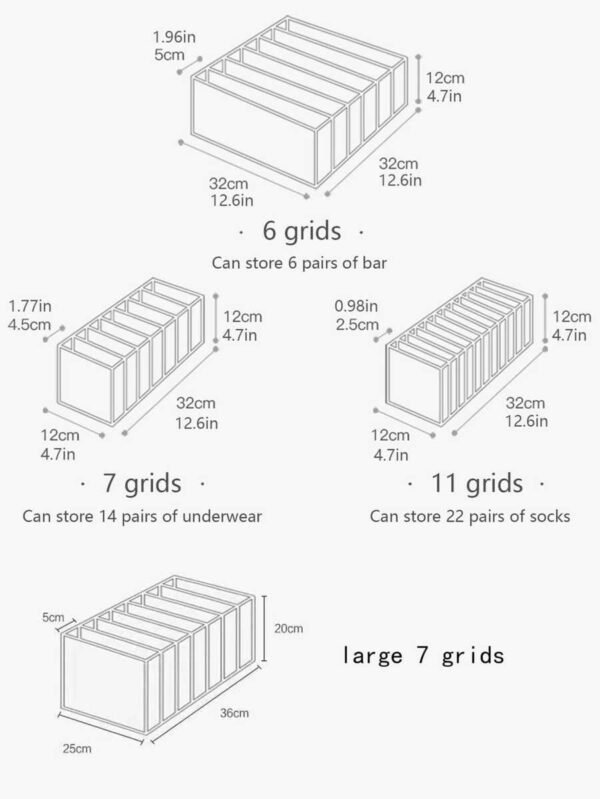 Set de 3 piezas / 1 pieza Caja de almacenamiento de ropa interior con ribete de contraste, "de uso versátil" Set organizador de 3 piezas de ropa interior y calcetines - Divisores de cajón de plástico para un almacenamiento eficiente en el armario, divisor de ropa grande para armario, caja de almacenamiento de 7 gabinetes lavable, bolsa de almacenamiento plegable para ropa interior, decoraciones de otoño, decoración festiva, decoración de habitación, decoración del hogar, necesidad de verano para mujeres, organizador de almacenamiento, regalo de viaje - Imagen 3