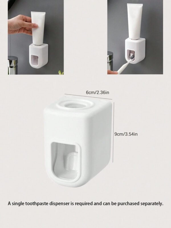 1 Juego de Soporte para Cepillo de Dientes Montado en la Pared, con 4/3/2 Tazas a Prueba de Polvo y Dispensador de Pasta de Dientes, Organizador Multifuncional de Baño con Dispensador Automático de Pasta de Dientes y Tazas, Estantería de Baño sin Perforación, Juego de Baño de Lujo, Organizador de Pared de Baño para Cepillado de Dientes y Almacenamiento, Accesorios de Baño para Uso Doméstico - Imagen 10