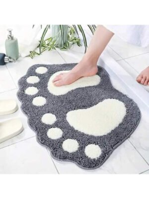 1 pieza Alfombra de baño absorbente de agua y antideslizante, hecha de microfibra suave y lavable a máquina. Alfombra de baño grande para pies, decoración de baño, alfombra de piso, alfombra de entrada, decoración de otoño, accesorios de baño, decoración de entrada