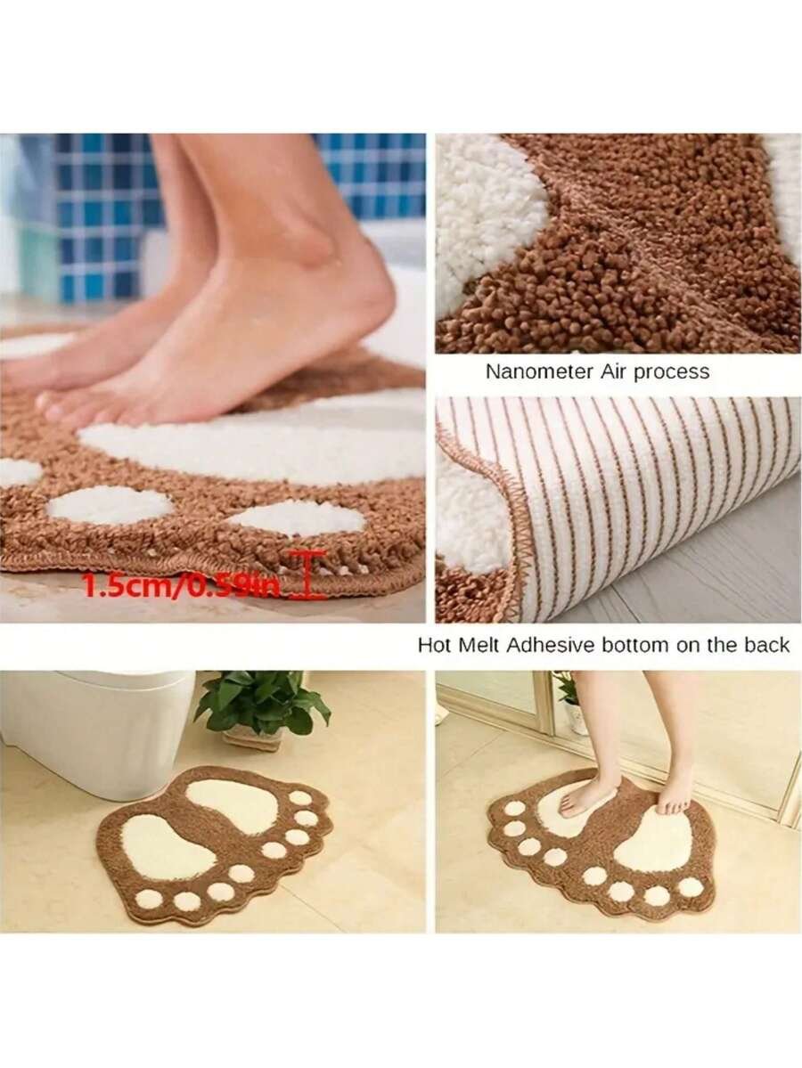 1 pieza Alfombra de baño absorbente de agua y antideslizante, hecha de microfibra suave y lavable a máquina. Alfombra de baño grande para pies, decoración de baño, alfombra de piso, alfombra de entrada, decoración de otoño, accesorios de baño, decoración de entrada - Imagen 13