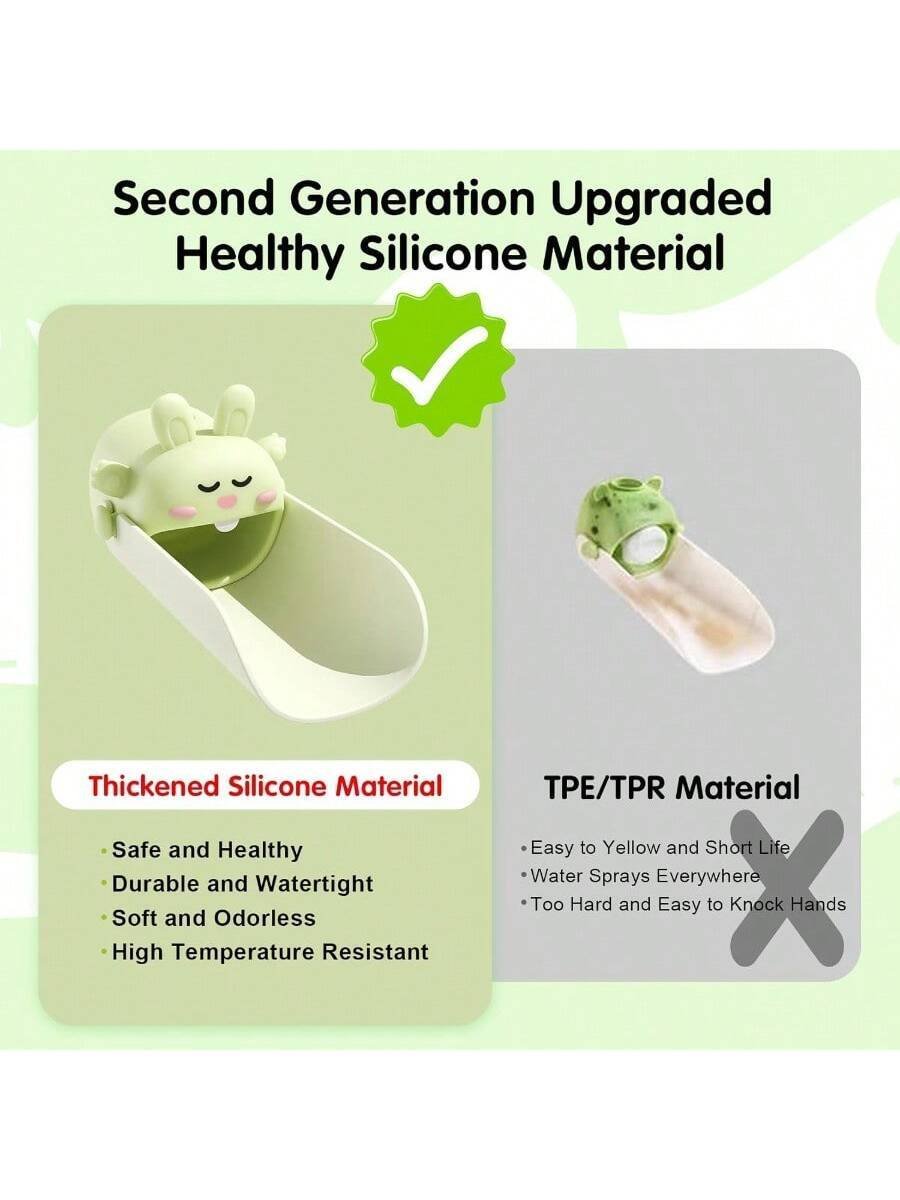 2 piezas Extensor de grifo de silicona sensible a la temperatura para niños pequeños, extensor de fregadero de silicona verde y amarillo - Imagen 5