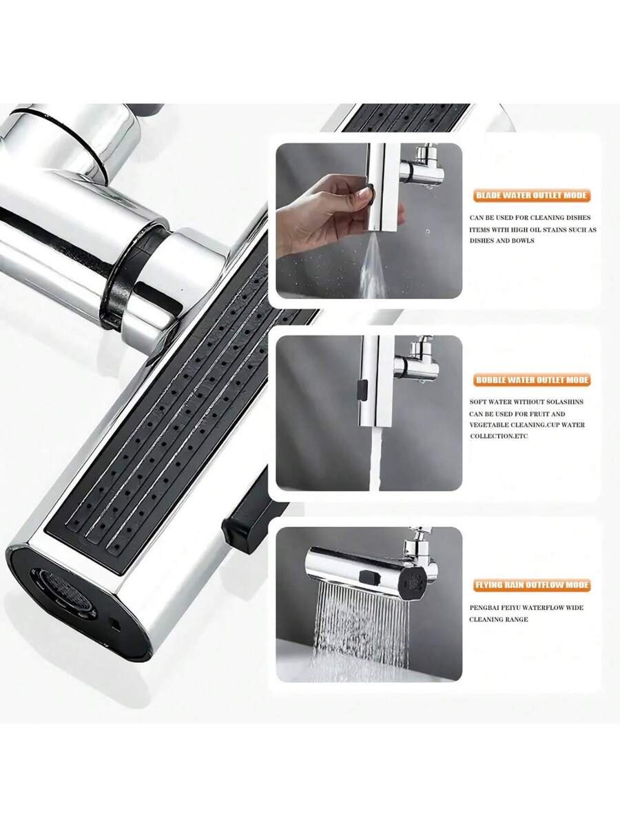 Grifo de codo para cocina, para uso doméstico, con posibilidad de ajustar una variedad de modos de agua. - Imagen 6