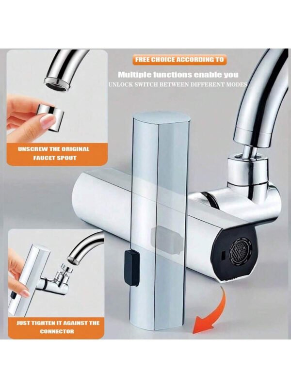 Grifo de codo para cocina, para uso doméstico, con posibilidad de ajustar una variedad de modos de agua. - Imagen 9