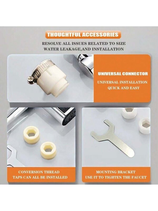 Grifo de codo para cocina, para uso doméstico, con posibilidad de ajustar una variedad de modos de agua. - Imagen 10