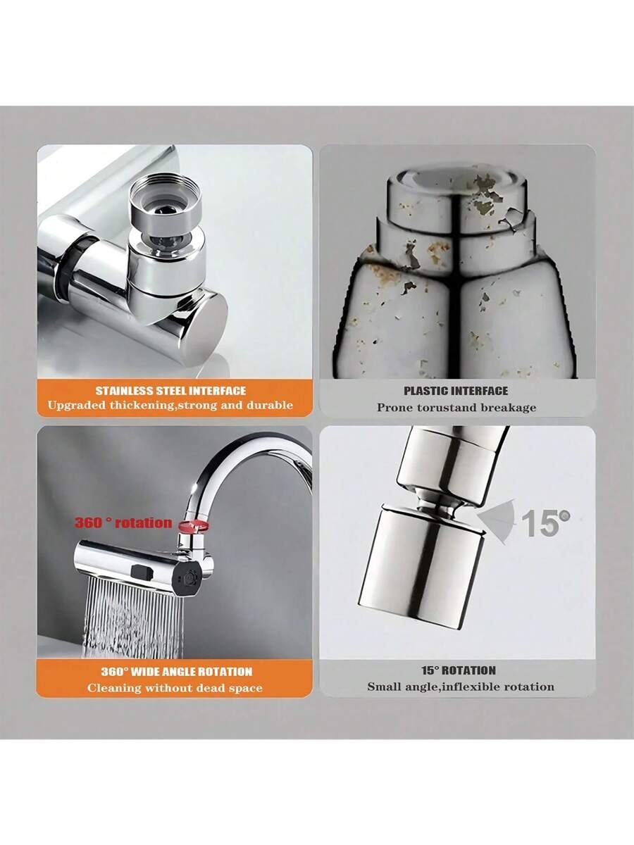Grifo de codo para cocina, para uso doméstico, con posibilidad de ajustar una variedad de modos de agua. - Imagen 11