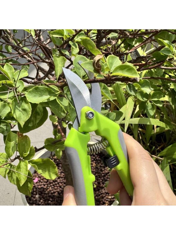 2 tijeras de podar para jardín, ideales para podar, cuidar y recortar ramas y flores. Tijeras de podar para jardinería, pinzas para plantas, bonsáis y recolección de frutas. - Imagen 6