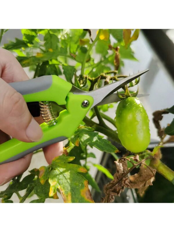 2 tijeras de podar para jardín, ideales para podar, cuidar y recortar ramas y flores. Tijeras de podar para jardinería, pinzas para plantas, bonsáis y recolección de frutas. - Imagen 7