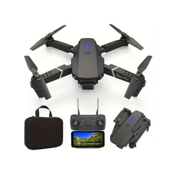 Drone E88pro con cámaras duales y doble batería, control remoto, despegue y aterrizaje con un solo botón, juguete para drones económico para principiantes para usar en interiores y exteriores, regalo de Navidad