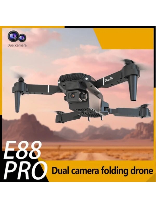 Drone E88pro con cámaras duales y doble batería, control remoto, despegue y aterrizaje con un solo botón, juguete para drones económico para principiantes para usar en interiores y exteriores, regalo de Navidad - Imagen 7