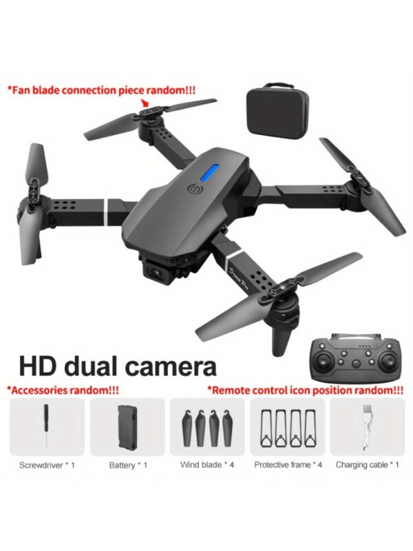 Drone E88pro con cámaras duales y doble batería, control remoto, despegue y aterrizaje con un solo botón, juguete para drones económico para principiantes para usar en interiores y exteriores, regalo de Navidad - Imagen 10