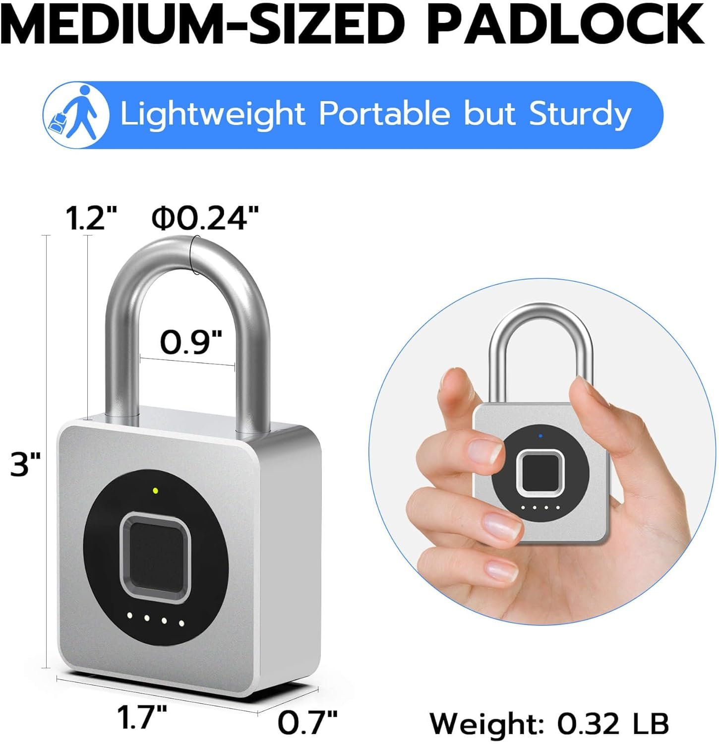 eLinkSmart Cerradura de casillero de gimnasio con huellas dactilares, candado biométrico sin llave, resistente a la intemperie, aplicación digital digital Bluetooth, cerradura inteligente para valla - Imagen 16