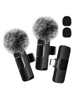 Micrófono inalámbrico de solapa para smartphone, micrófono inalámbrico plug-and-play para grabación de video/audio, micrófono de solapa para entrevistas/vlogs/enseñanza