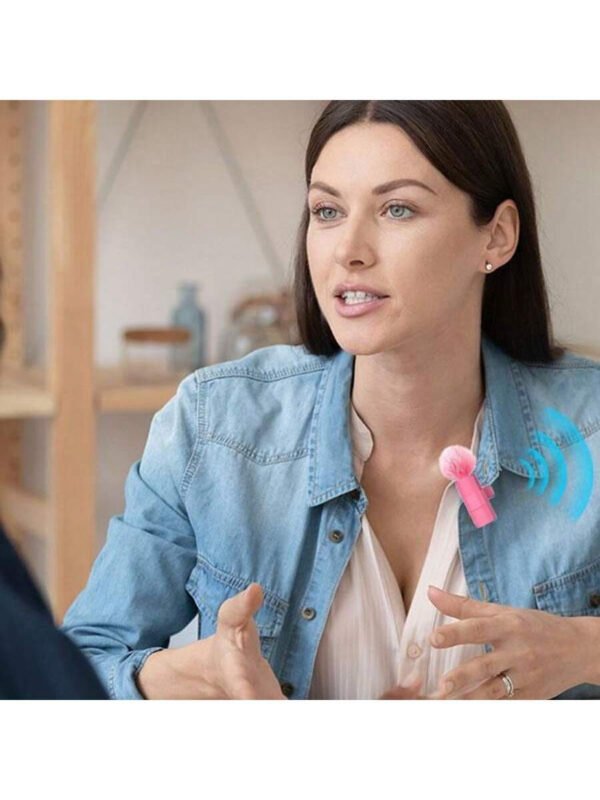 Micrófono inalámbrico de solapa para smartphone, micrófono inalámbrico plug-and-play para grabación de video/audio, micrófono de solapa para entrevistas/vlogs/enseñanza - Imagen 19