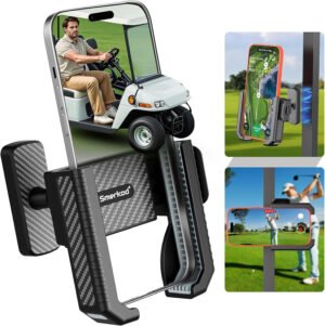 Soporte magnético para carrito de golf, soporta hasta 6 libras, instalación de clip de teléfono 3S, organizador de teléfono para iPhone Galaxy se adapta a EZGO Club Car Yamaha Icon, accesorios