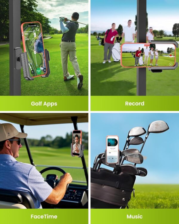 Soporte magnético para carrito de golf, soporta hasta 6 libras, instalación de clip de teléfono 3S, organizador de teléfono para iPhone Galaxy se adapta a EZGO Club Car Yamaha Icon, accesorios - Imagen 7