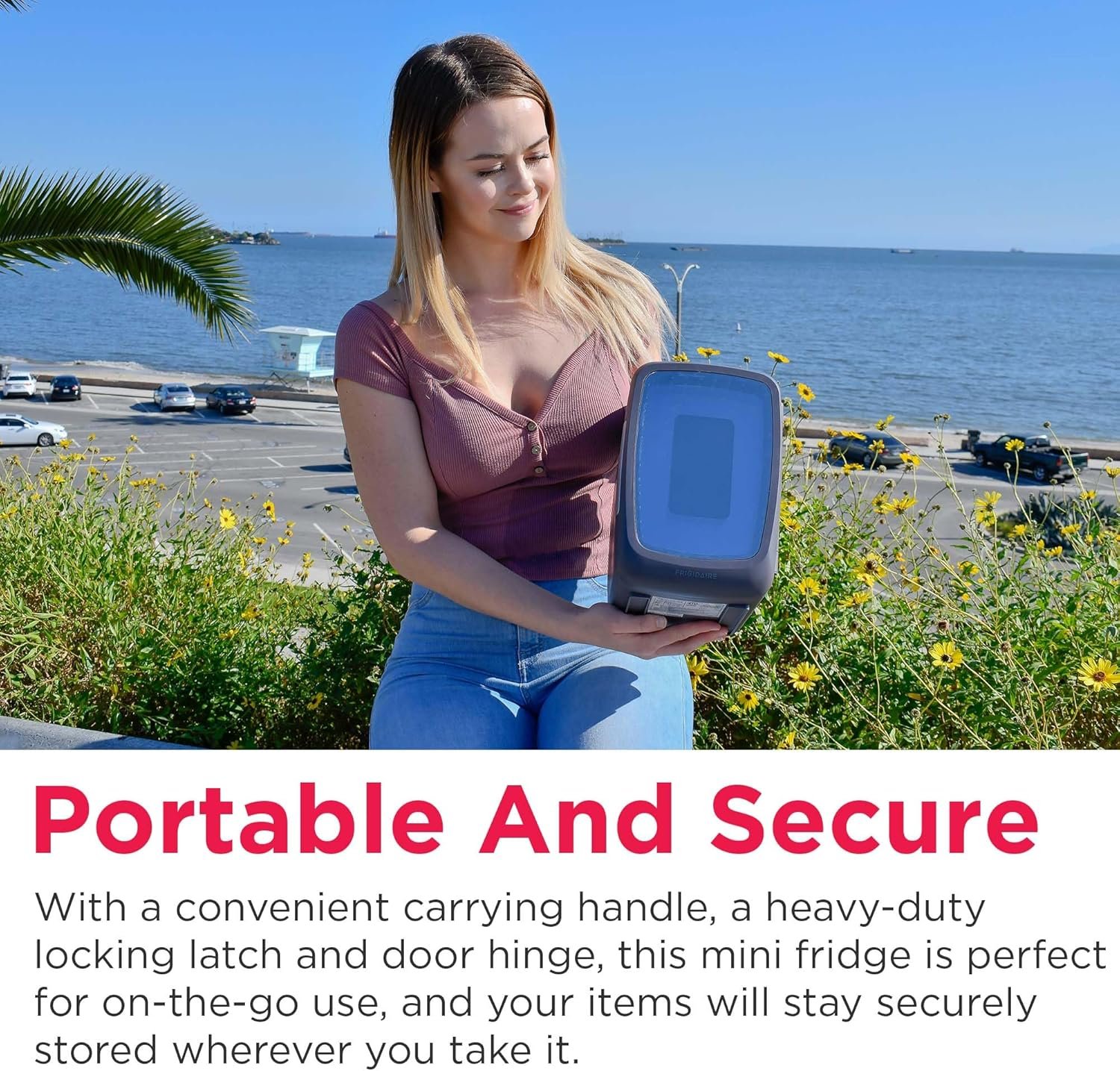 Frigidaire EFMIS179 - Mini refrigerador de bebidas con luz para juegos, sigilo - Imagen 7