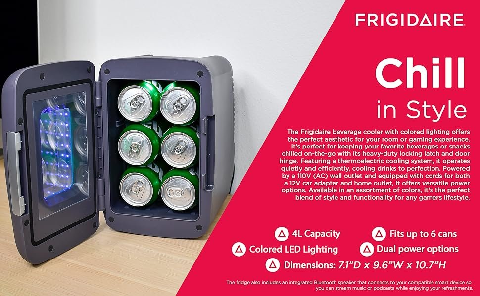 Frigidaire - Mini refrigerador con luz 