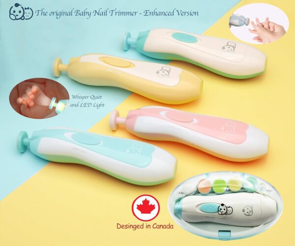 Royal Angels - Juego de cortaúñas 20 en 1 para bebé, lima eléctrica de uñas segura con cabezales de repuesto para pies y manos de bebés recién nacidos y niños pequeños, lima y pule (azul) - Imagen 62