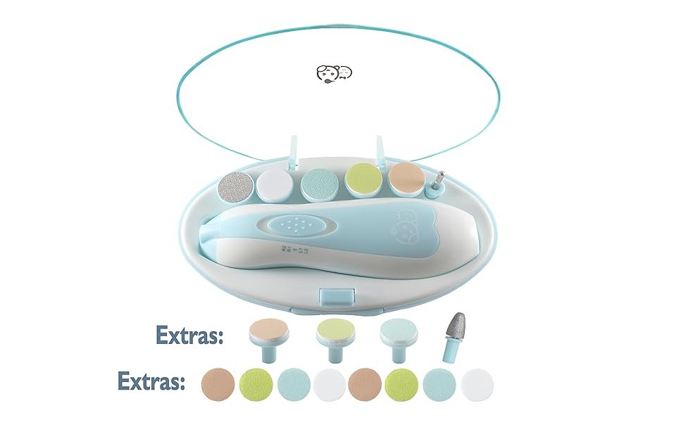 Royal Angels Baby Nail Trimmer eléctrico bebé uñas archivo eléctrico bebé uñas bebé herramienta bebé uñas kit 20 en 1
