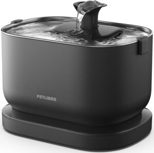 PETLIBRO - Dockstream - Dispensador automático de agua potable para gatos, perros y mascotas, inalámbrico, que funciona con batería, con bomba silenciosa, bandeja interna de acero inoxidable, fácil de