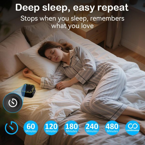 Reloj despertador Sunrise: con máquina de ruido, reloj despertador digital para dormitorios, sonidos naturales para despertar suave, 30 sonidos de sueño, brillo y volumen ajustables - Imagen 29