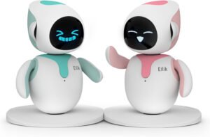 Eilik - Juguetes interactivos táctiles, lindas mascotas robot con emociones abundantes. Animaciones inactivas y minijuegos, regalo único para niñas y niños. Actualización de soporte.