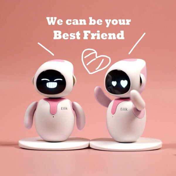 Eilik - Juguetes interactivos táctiles, lindas mascotas robot con emociones abundantes. Animaciones inactivas y minijuegos, regalo único para niñas y niños. Actualización de soporte. - Imagen 2
