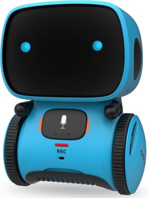 GILOBABY - Juguete robot para niños, interactivo, con sensor táctil controlado por voz, robótica inteligente con canto, baile, repetición, reconocimiento y grabación de voz, regalo para niños a partir de 3 años