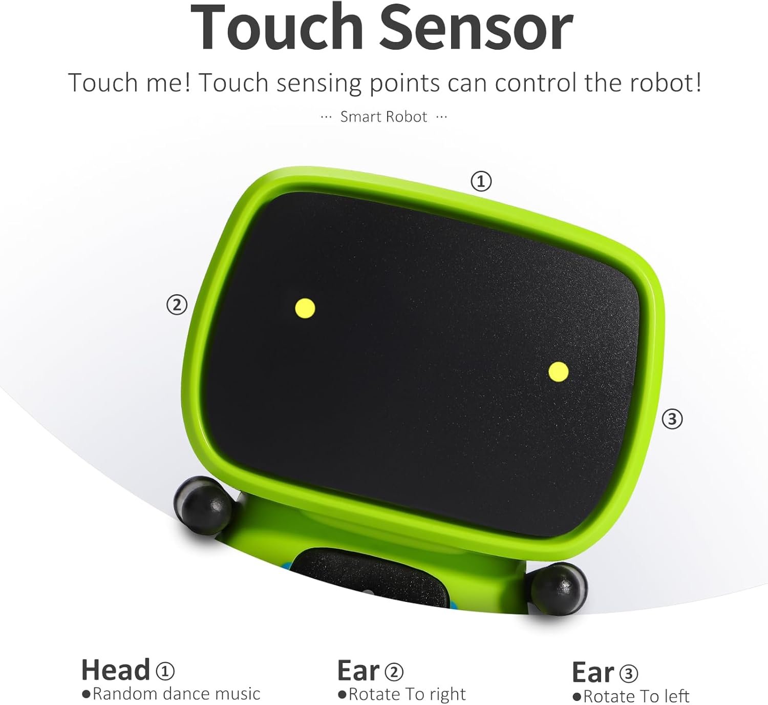 GILOBABY - Juguete robot para niños, interactivo, con sensor táctil controlado por voz, robótica inteligente con canto, baile, repetición, reconocimiento y grabación de voz, regalo para niños a partir de 3 años - Imagen 16