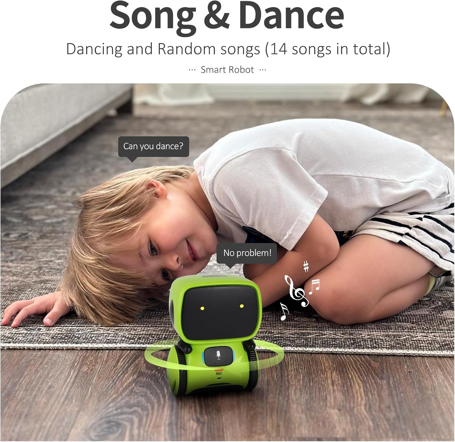 GILOBABY - Juguete robot para niños, interactivo, con sensor táctil controlado por voz, robótica inteligente con canto, baile, repetición, reconocimiento y grabación de voz, regalo para niños a partir de 3 años - Imagen 21