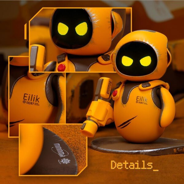 Eilik DQ - Juguetes interactivos táctiles, lindas mascotas robot con emociones abundantes. Animaciones inactivas y minijuegos exclusivos, regalo único para niñas y niños. Actualización de - Imagen 3