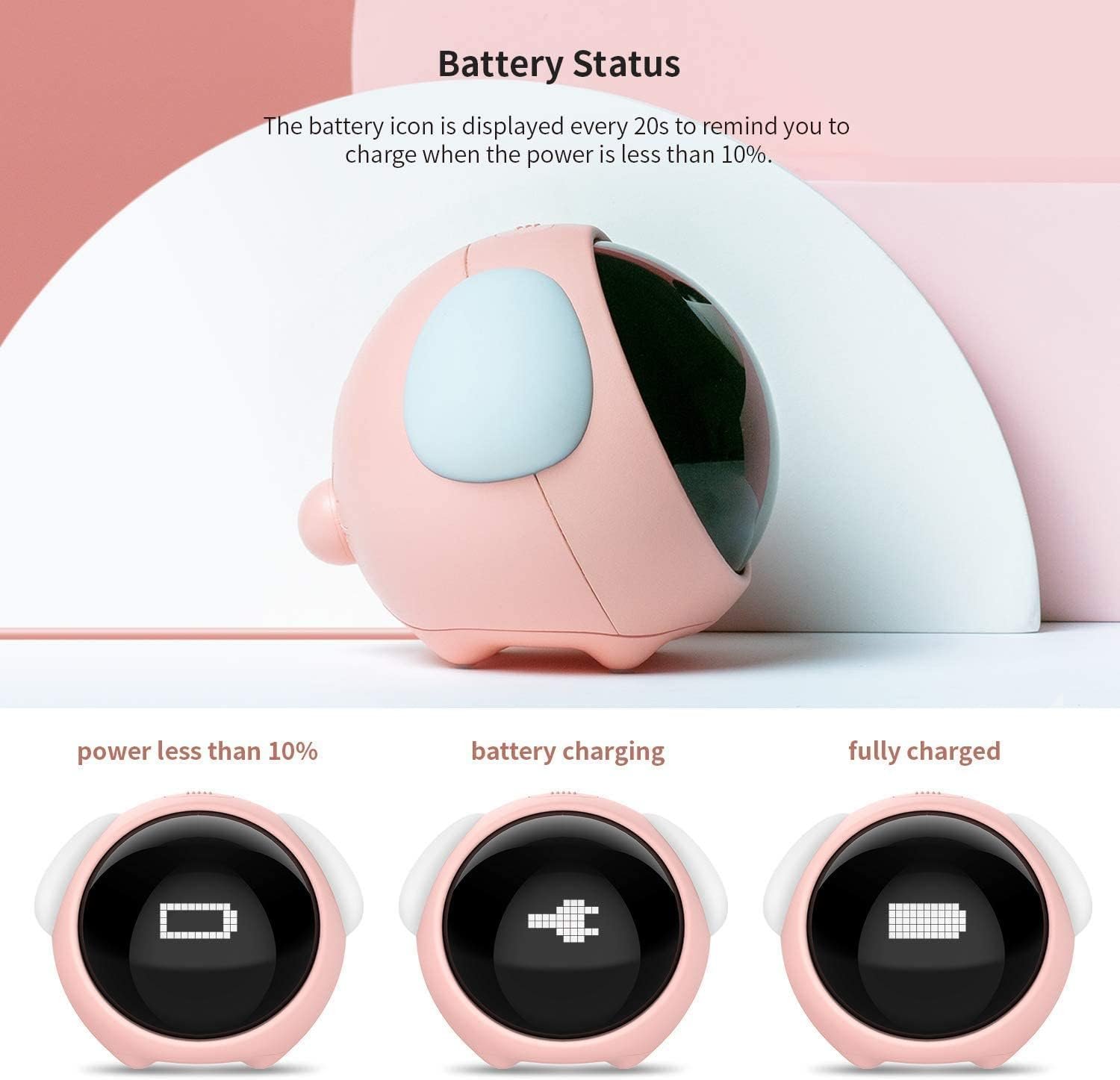 Reloj despertador para niños, ajuste de alarma doble, luz nocturna de brillo ajustable, activada por voz, detección de temperatura, reloj despertador, juguete y regalo para niños pequeños, - Imagen 7