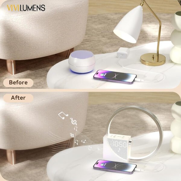 Vivilumens Reloj despertador Sunrise para adultos que duermen pesados, luz de despertador, ayuda para dormir, 10 máquinas de sonido de ruido blanco con temporizador 30/60/90, lámpara de mesa táctil - Imagen 22