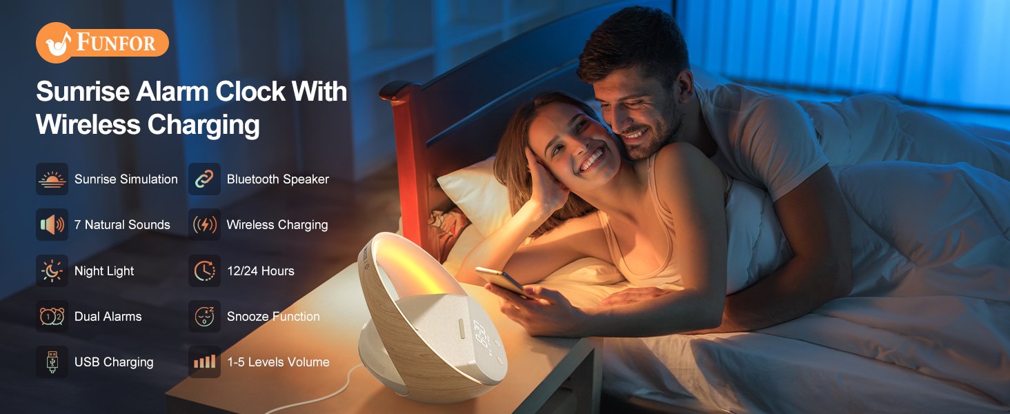 alarm clock with wireless charging
