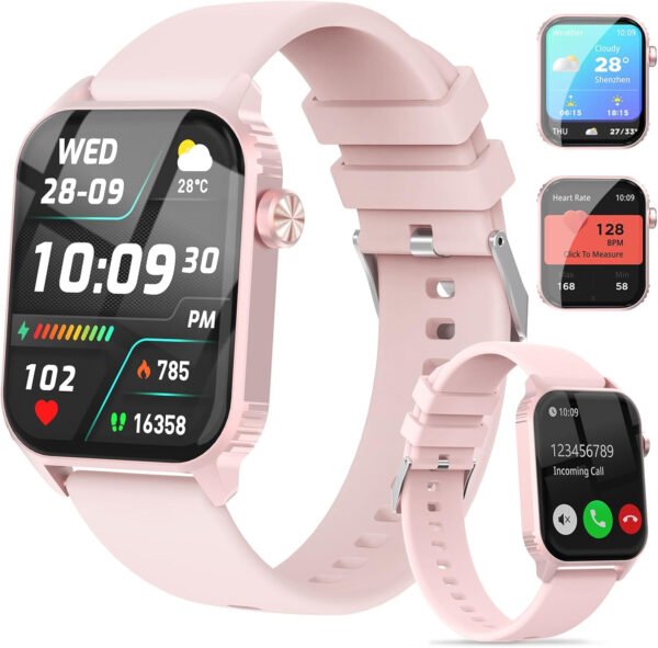 Relojes inteligentes para mujeres y hombres, reloj inteligente HD de 1.83 pulgadas con 120 modos deportivos, impermeable IP67, control de llamadas Bluetooth y música, monitor de frecuencia - Imagen 8