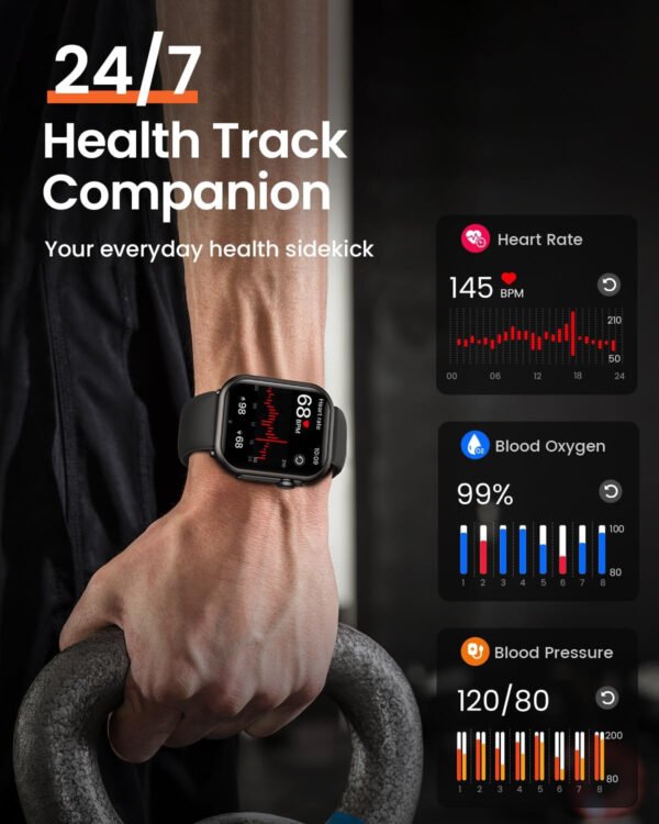 Reloj inteligente para mujer para Android iPhone: reloj inteligente con 30 días+duración de la batería hace/respuesta llamada llamada sueño ritmo cardíaco monitor SpO2 IP68 impermeable 120+modo - Imagen 17