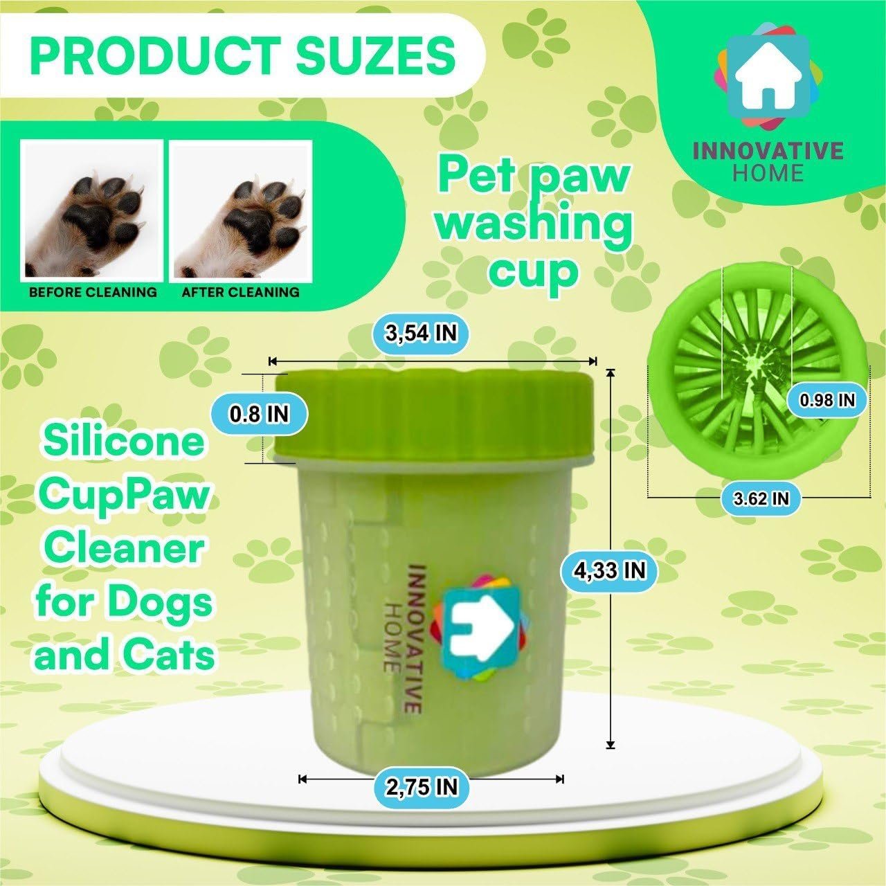 Botella portátil de agua y comida para perros, limpiador de patas, cepillo, toalla, botella de agua de viaje para perros y gatos, perfecta para viajes por carretera, paseos y aventuras - Imagen 3
