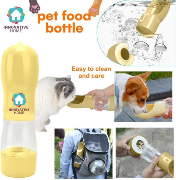 Botella portátil de agua y comida para perros, limpiador de patas, cepillo, toalla, botella de agua de viaje para perros y gatos, perfecta para viajes por carretera, paseos y aventuras - Imagen 13