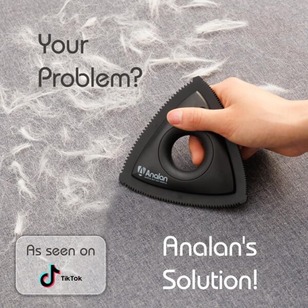 Analan Mini removedor de pelo de mascotas para suministros de detalles de automóvil, removedor de pelo de perro para interior del automóvil, removedor de pelo de perro triangular para detalles de - Imagen 10
