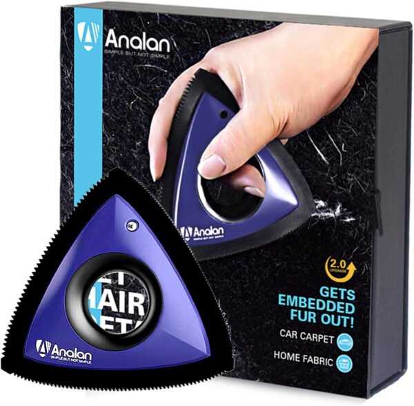 Analan Mini removedor de pelo de mascotas para suministros de detalles de automóvil, removedor de pelo de perro para interior del automóvil, removedor de pelo de perro triangular para detalles de - Imagen 19