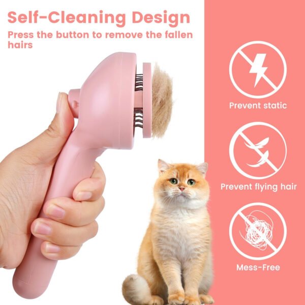 Cepillo de vapor 3 en 1 para gatos, cepillo de vapor para mascotas para gatos y perros de pelo largo corto, peine de eliminación de pelo en aerosol para mascotas para animales pequeños que se - Imagen 30