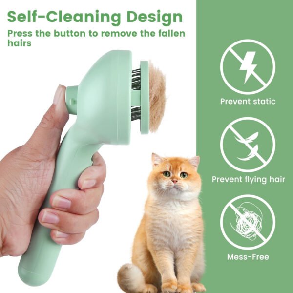 Cepillo de vapor 3 en 1 para gatos, cepillo de vapor para mascotas para gatos y perros de pelo largo corto, peine de eliminación de pelo en aerosol para mascotas para animales pequeños que se - Imagen 44