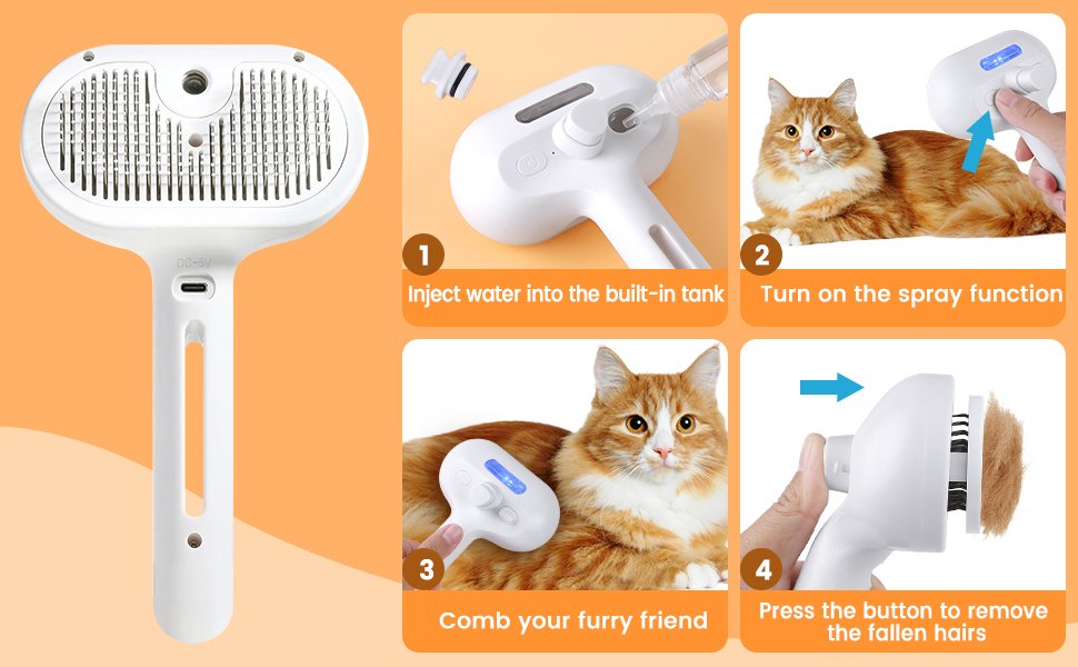 Cepillo de vapor para gatos