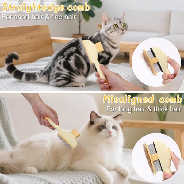 2 guantes de depilación de mascotas – Herramienta reutilizable de depilación de mascotas con dedos divididos para gatos y perros, removedor electrostático de pelo para sofá, alfombra, muebles, coche - Imagen 19