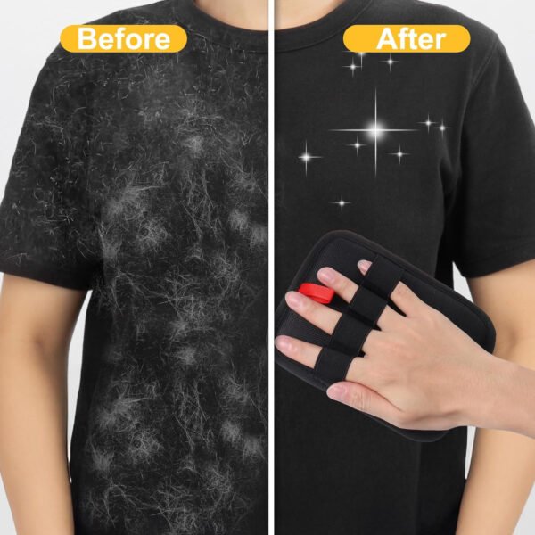 2 guantes de depilación de mascotas – Herramienta reutilizable de depilación de mascotas con dedos divididos para gatos y perros, removedor electrostático de pelo para sofá, alfombra, muebles, coche - Imagen 31