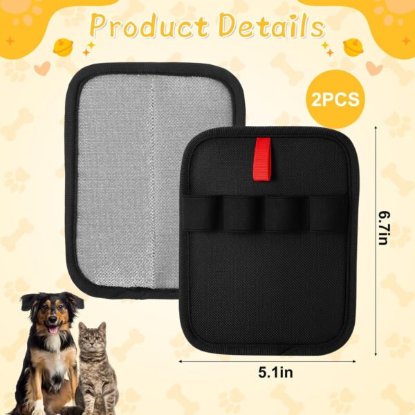 2 guantes de depilación de mascotas – Herramienta reutilizable de depilación de mascotas con dedos divididos para gatos y perros, removedor electrostático de pelo para sofá, alfombra, muebles, coche - Imagen 34