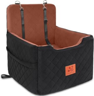 Asiento de automóvil para perros pequeños/medianos de menos de 35 libras, asientos elevadores de espuma viscoelástica para perros, asiento de automóvil para mascotas desmontable y lavable