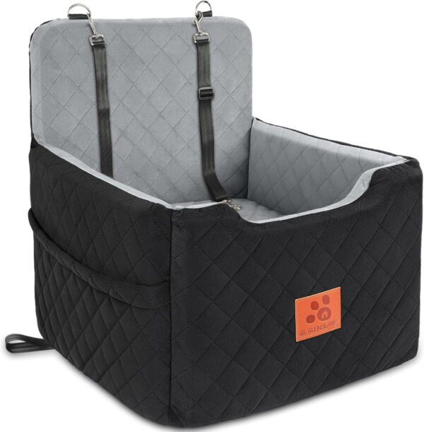 Asiento de automóvil para perros pequeños/medianos de menos de 35 libras, asientos elevadores de espuma viscoelástica para perros, asiento de automóvil para mascotas desmontable y lavable - Imagen 2
